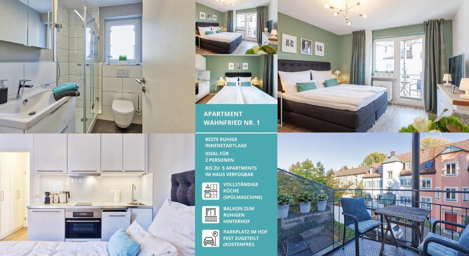 Apt Wahnfried Nr1 - Cityapartment Mit Kueche, Duschbad, Balkon, Parkplatz - Zentral Aber Ruhig 拜罗伊特 外观 照片